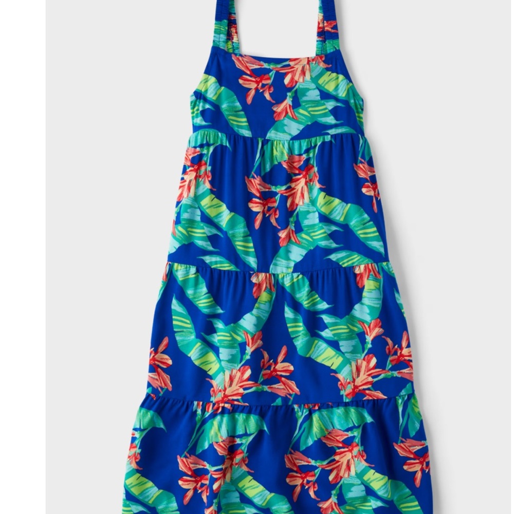The Children's Place Blue Tropical Print Dress